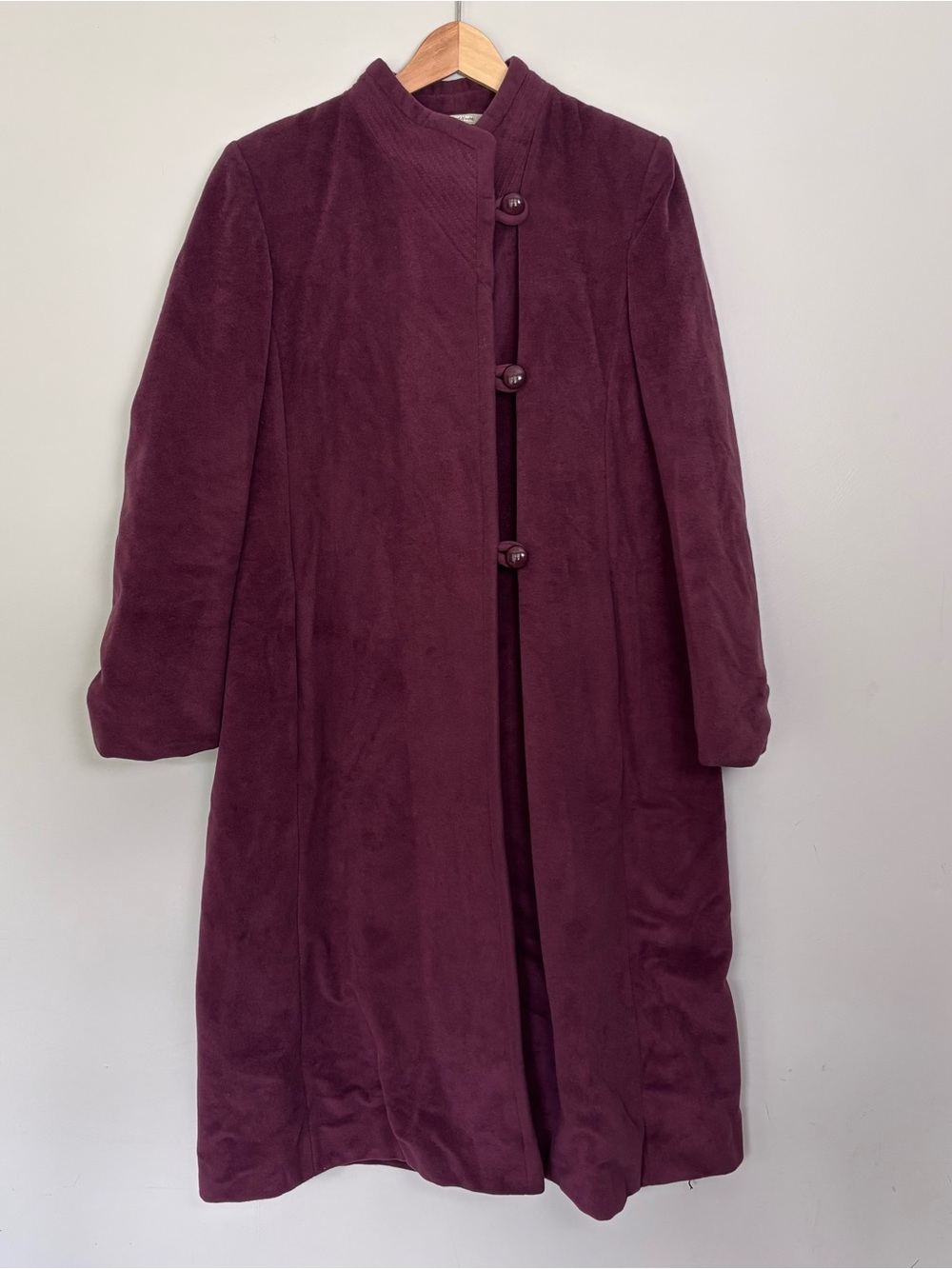 Vintage KISH-MER Cedarhurst Classics Cashmere Robe-Women's Size M/L-Burgundy